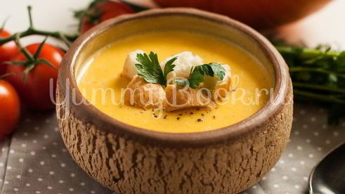 тыквенный суп-пюре с сыром