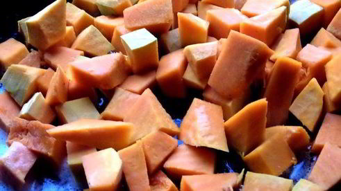 тыквенный суп-пюре со шпинатом