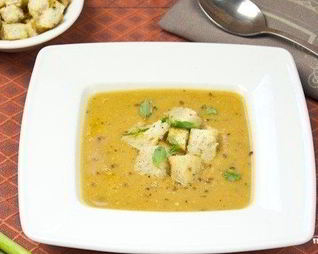 Вегетарианский суп-пюре из чечевицы