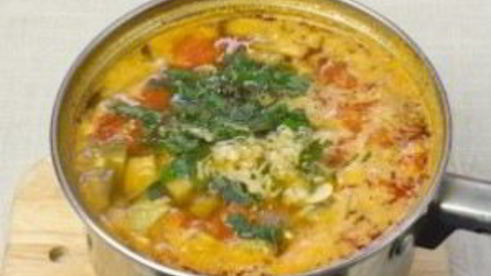 вегетарианский суп-пюре из чечевицы