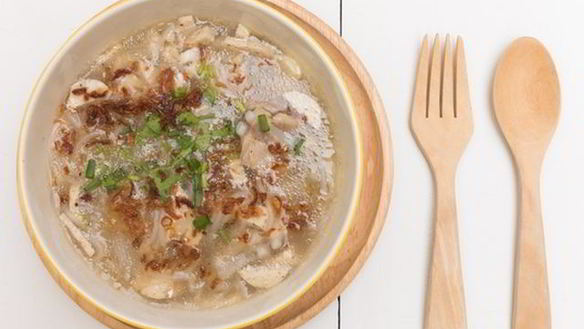 Рецепт Суп с базиликом и яичной заправкой