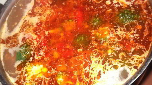 суп с брокколи и сырными клецками