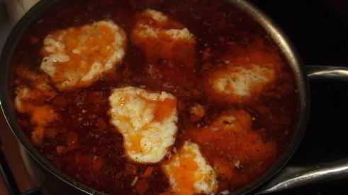 суп с брокколи и сырными клецками