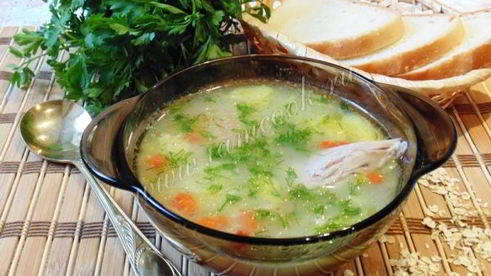 суп с индейкой и овсяными хлопьями