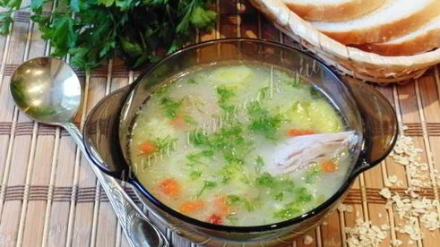 суп с индейкой и овсяными хлопьями