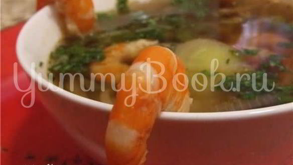 Рецепт Суп с креветками и овощами