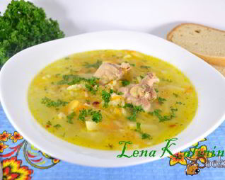 Суп с курицей и рисом
