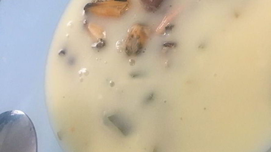 Рецепт суп с мидиями и белорыбицей