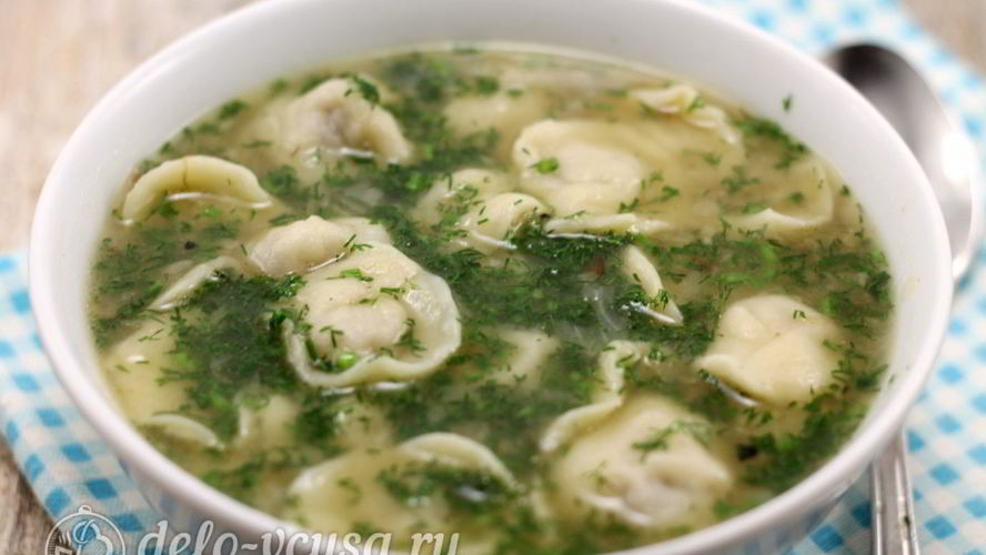 Рецепт суп с пельменями