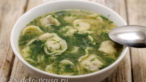 суп с пельменями