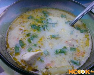 Суп с плавленым сыром