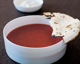 Суп с жареным сладким перцем