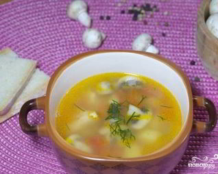 Суп со свининой и грибами