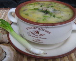Сырный суп с шампиньонами