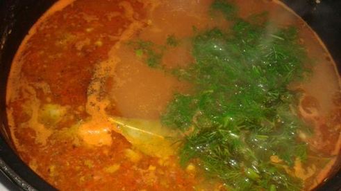 томатно-мясной суп