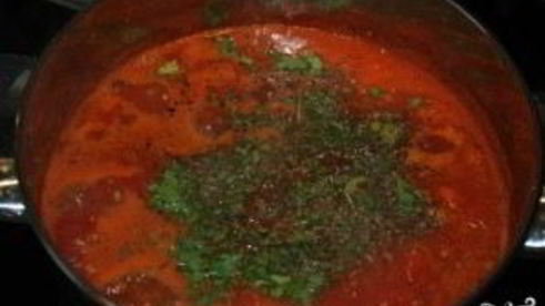 томатный крем-суп со сливками