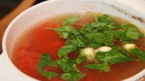 томатный суп с мясом