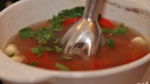 томатный суп с мясом