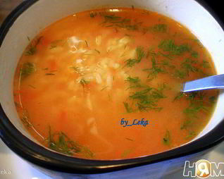 Томатный суп с рисом