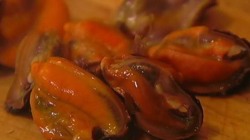 тыквенный суп с мидиями