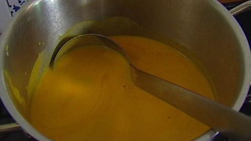 тыквенный суп с мидиями