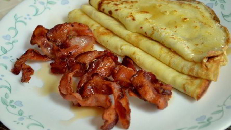 Рецепт блинчики с беконом