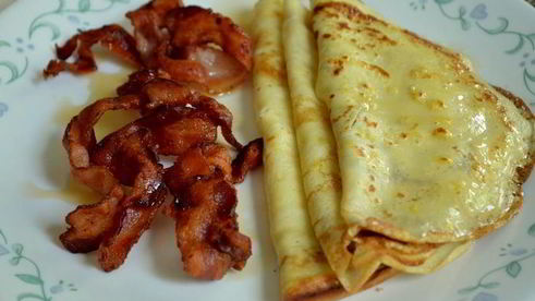 блинчики с беконом