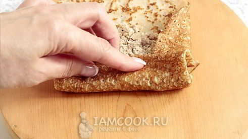 блинчики с курицей и говядиной