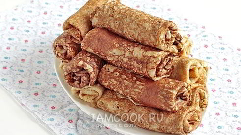 блинчики с курицей и говядиной