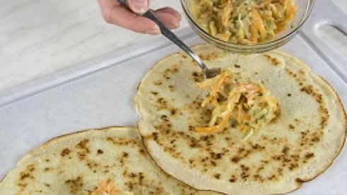 блинчики с овощами