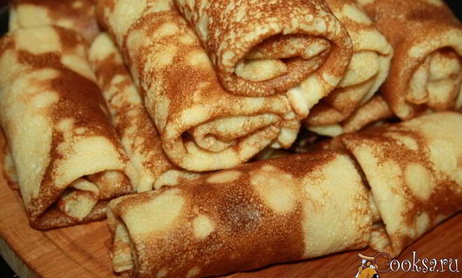 Блинчики с рубленой курицей