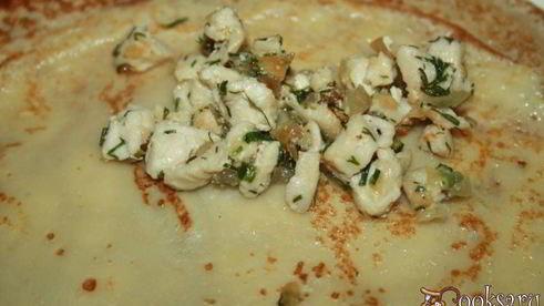 блинчики с рубленой курицей