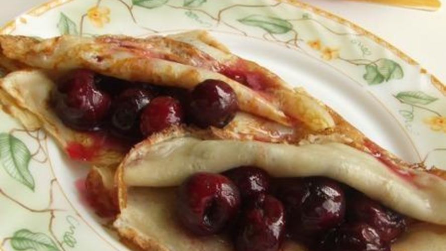 Рецепт блинчики с вишней