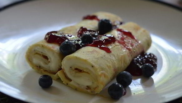 Рецепт Блинчики со сливочным сыром