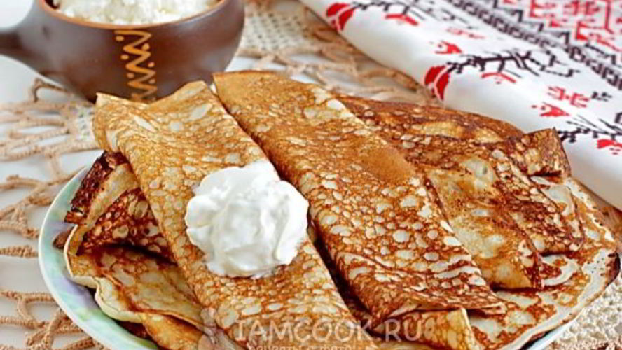 Рецепт блины ажурные на кислом молоке