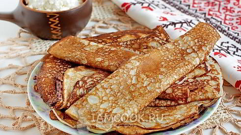 блины ажурные на кислом молоке