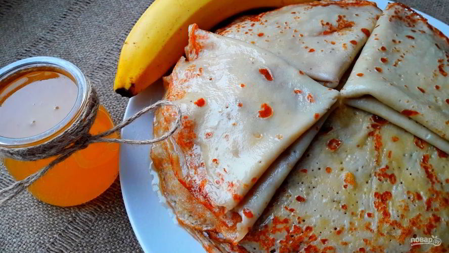 Рецепт блины из банана