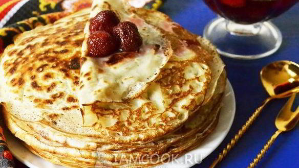 Рецепт Блины на кислом молоке без яиц