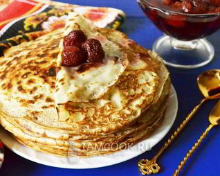 Блины на кислом молоке без яиц