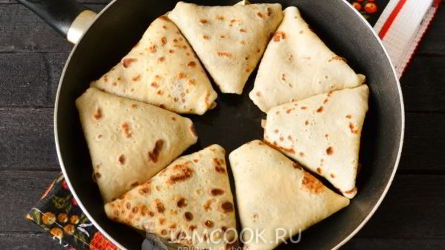 Рецепт блины на молоке с творогом