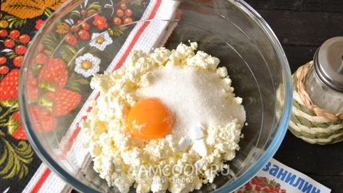 блины на молоке с творогом