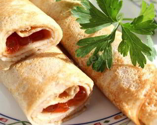 Блины с красной икрой