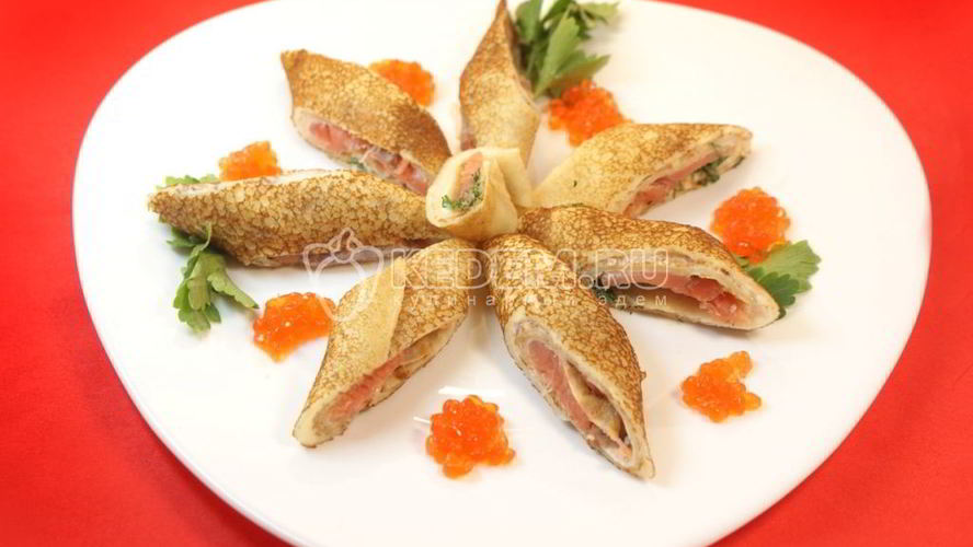 Рецепт блины с лососем