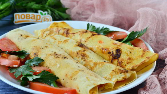 Рецепт Блины с помидорами