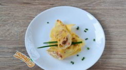 блины с помидорами