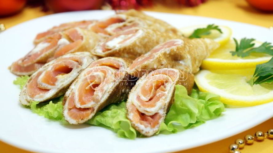 Рецепт блины с семгой