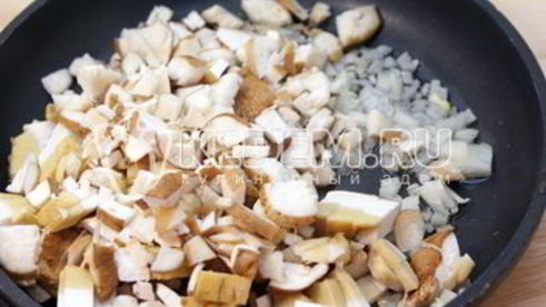 фаршированные блины с сыром и грибами