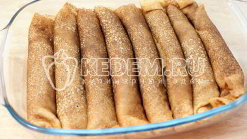 фаршированные блины с сыром и грибами