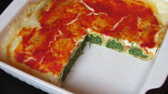 Рецепт Флорентийские блинчики с рикоттой и шпинатом