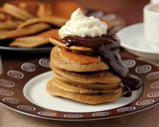 Панкейки на кофейном молоке с корицей